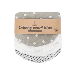 Custom Print Muslin Infinity Scarf Bibs