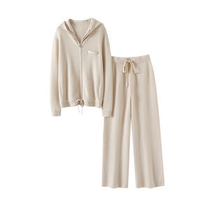 נשים אופנה קשמיר קרדיגן קפוצ 'ון ומכנסיים יוקרה - Product Image 4