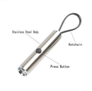 Pocket Stainless Steel 395nm <strong>UV</strong> <strong>Flashlight</strong> Mini Portable Black Light Ultraviolet Keychain Light for Money Detection - Product Image 4
