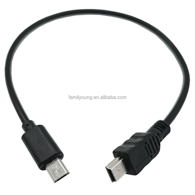 Micro USB Male to Mini USB 5 Pin Male Conversion Adapter Cable for Canon Camera Tablet USB OTG Cable 30cm