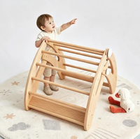 Arche d'escalade en hêtre massif, ensemble de meubles Montessori en bois, rampe à bascule multifonctionnelle, meubles pour enfants