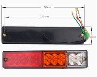 Offre Spéciale étanche rectangulaire LED feu arrière pour camion remorque tracteur-jaune PC matériel clignotant Spot lampe feu de circulation