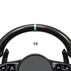 Volant en cuir et fibre de carbone YZ pour Mercedes Benz 809 <span class=keywords><strong>AMG</strong></span> W203 W204 W205 W211 W212 W213 W218 W221 W167 C63 GLE350 - Product Image 3