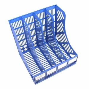 Plastic File <b>Holder</b> Desktop Organizer 4 Section A4 <b>Document</b> Rack Office Supply File Column - Product Image 3
