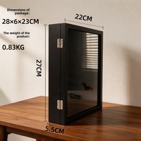 Marco de Fotos Magnético Tridimensional con Cubierta Transparente Abatible, Caja de Exhibición para Especímenes de Flores Secas