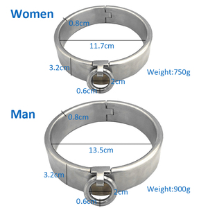 BDSM Fetisch Vorhängeschloss Halsband aus Edelstahl, Fesselring für den Körper, Sexspielzeug für Männer und Frauen - Product Image 2