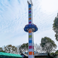 Manège Tour de Chute Libre de 13m Certifié CE, Équipement de Parc d'Attractions et de Fête Foraine
