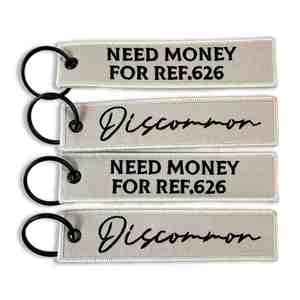 Cheap Price <b>Customize</b> Personal Logo Woven Embroidered Durable Fabric <b>Key</b> Chains for Promotional Keychain - Product Image 2