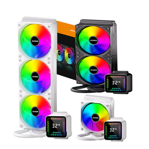 Refroidisseur à Eau <span class=keywords><strong>AIO</strong></span> 2011 Grand Format 120/240/360mm Blanc & Noir | Support Universel pour les Derniers AM5/LGA1851 & AM4/LGA1700/1200 - Product Image 1