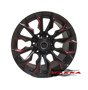 Jendela penggilingan hitam terang, pelek roda aluminium Aloi <span class=keywords><strong>16</strong></span> 17 18 inci 6 lubang 139.7 ET 0 mm CB 110.1 - Product Image 2