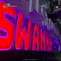 Lettre lumineuse en acrylique LED à effet de mouvement RGB personnalisée SPSIGN, lettres lumineuses RGB pleine couleur pour la signalisation publicitaire pour les entreprises