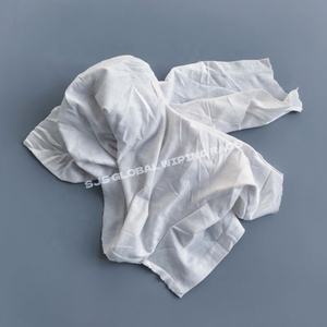 Trapos de algodón blancos para limpieza industrial, trapos de algodón blancos, trapos de camiseta blancos, piezas cortadas, trapos de algodón blancos para uso industrial. - Product Image 1