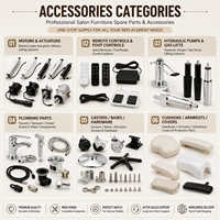 Pièces détachées et accessoires professionnels modernes pour mobilier de salon : lits de beauté, lits de shampoing, tables de massage, chaises de salon - Cuir PU