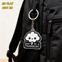 Porte-clés en acrylique 'Don't Be a Stormcloud' : Charme de sac et accessoire de porte-clés en forme de nuage mignon avec éclairs pour booster l'humeur