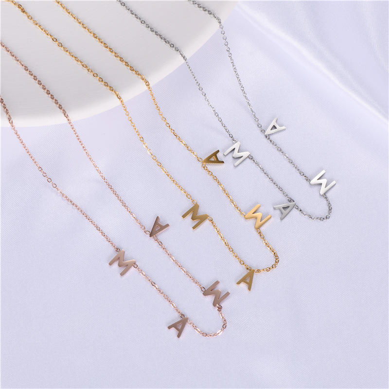 M A M A necklace G/S