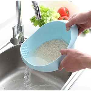 Contenitore 2-in-1 in Plastica per Lavaggio Riso, Colino e Scolapasta, Ciotola per Lavaggio di Riso, Verdure e Frutta - Product Image 2