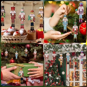 Ornements de Noël en gros Casse-Noisette Décoration d'arbre Boutique Pendentif d'arbre de Noël Décorations de Noël en bois - Product Image 5