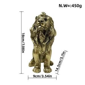 Art Knick-knacks estatua de León moderna escultura de animales de lujo objetos decorativos para sala de estar estudio decoración de pasillo de entrada - Product Image 5
