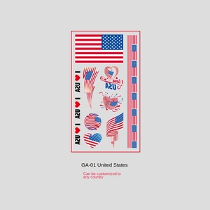 สติกเกอร์ลายธงชาติใหม่ข้ามพรมแดน ปี 2026 สำหรับงานอีเวนต์ กีฬา แฟนคลับ ปาร์ตี้ สติกเกอร์ติดหน้าชั่วคราว - Product Image 6