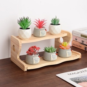 Étagère de rangement en bois pour bureau, présentoir multi-niveaux pour plantes, décoration moderne et simple pour la maison et le bureau - Product Image 3