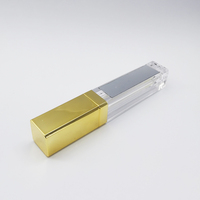 Fournir l'impression et l'étiquetage Logo personnalisé 5ml 7 ml 8ml carré lumière LED clair Lipgloss conteneur Lip Gloss Tubes avec miroir