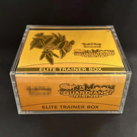 Boîte de présentation en acrylique transparente avec couvercle magnétique pour Elite Trainer Box, protection UV