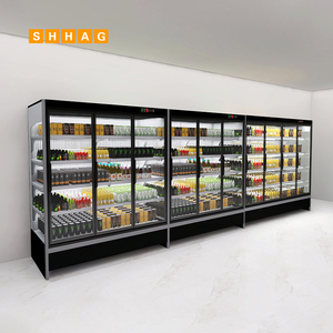 Điện thẳng đứng cửa kính đồ uống mát Tủ đông <span class=keywords><strong>Showcase</strong></span> cho siêu thị bia hiển thị cho tủ lạnh sử dụng - Product Image 1