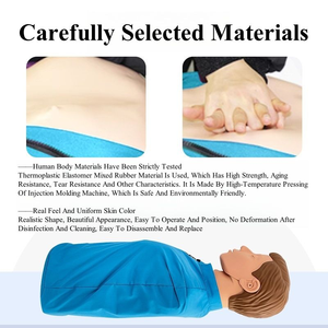 หุ่นจำลองการฝึกอบรมการช่วยชีวิตผู้ใหญ่<span class=keywords><strong>ค</strong></span>รึ่งตัวและหุ่นจำลองการฝึกอบรมการช่วยชีวิตเด็กทารกสำหรับการฝึกอบรมการปฐมพยาบาล - Product Image 6