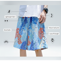 Shorts de bain décontractés amples et tendance pour hommes, à taille élastique, séchage rapide, couleur unie, pour l'été et la plage, vente en gros