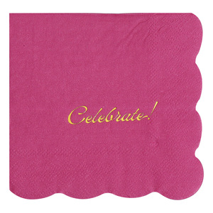 Customizable disposable birthday party <b>tissues</b> with gold foil lettering and checkered <b>patterns</b>, 25*25 series, irregularly - Product Image 5