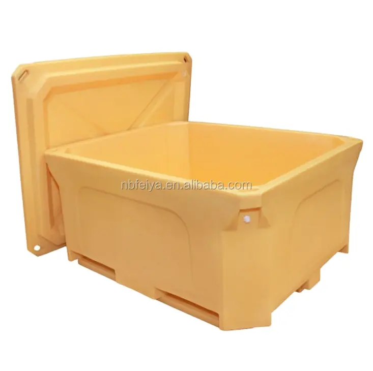 Heavy duty insulated rotomolded 1000L customized fish & seafood live transport bin