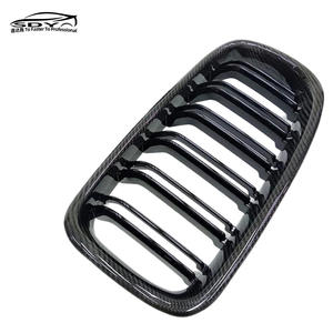 F30カーボンファイバーフロントグリルキドニーグリルデュアルスラットグリルBMW3シリーズF30F35用 - Product Image 3