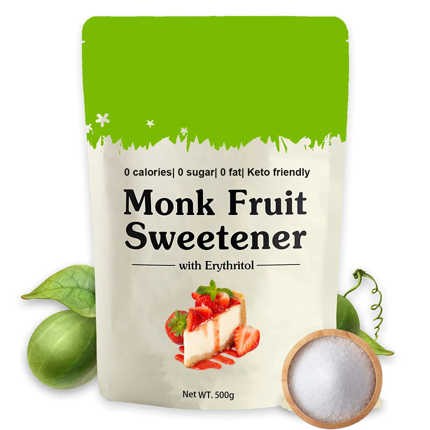 Edulcorante de frutas Monkfruit no GMO 1:1 2:1, sustitución de azúcar, Lakanto, monje clásico, suministro de fábrica de China, en venta