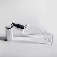 Flacon de parfum en verre plat en forme de dentifrice, rechargeable, à col vissé, petite capacité 10 ml