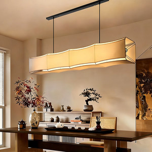 Japanese Style Long Pendant <b>Light</b> 120Cm 150Cm Led E27 Six Head Chandelier For <b>Dining</b> Room Tea Room Home Decor - Product Image 2