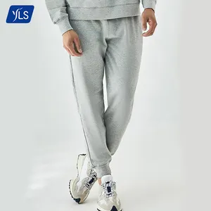 YLS Mens Custom Slim Fit Track Pants 100% Cotton 360 g Gym Running Sports Sweatpants Solid Candy Color Drawstring Jogger Pants
