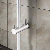 Support de Douche Mural Sans Perçage en Acier Inoxydable 304 Nickel Brossé pour Salle de Bain, Garantie 3 Ans