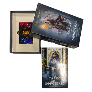 Tarjetas de Tarot a todo Color, tamaño Normal, oráculo, personalizadas, con <span class=keywords><strong>libro</strong></span>, cubierta de <span class=keywords><strong>bruja</strong></span> moderna - Product Image 2