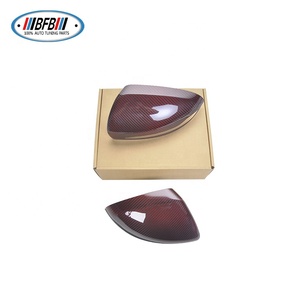 Rhd Bất Khô Đen & Red Carbon Fiber Rear View Gương Bìa <span class=keywords><strong>Trim</strong></span> Đối Đối Đối với Mercedes C Class S Class W205 X205 W222 W213 - Product Image 2