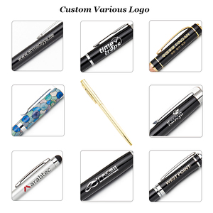 Bolígrafos personalizados de lujo de Metal con logotipo promocional, bolígrafos de escritura de tinta negra de oro rosa fino a bajo precio para la escuela y el hogar - Product Image 4