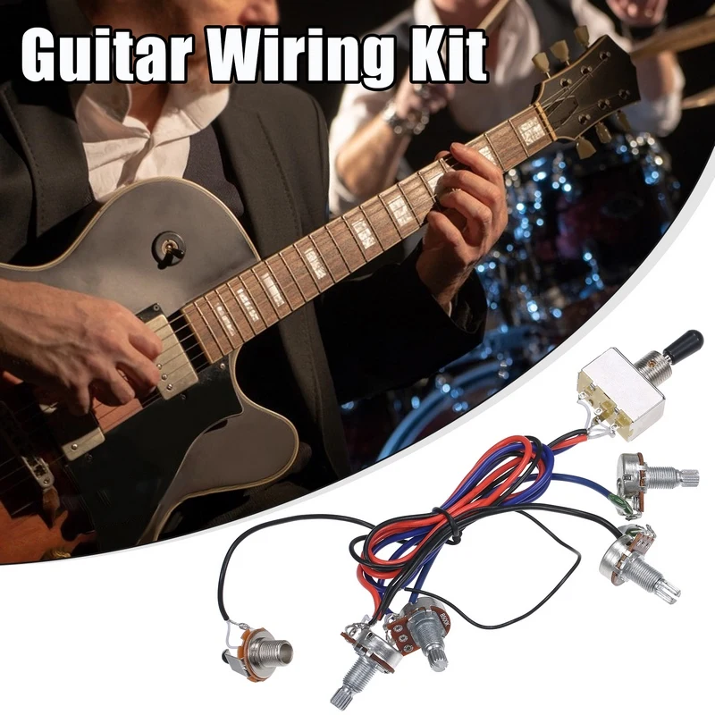 Prewired Wiring Kit for LP Electric Guitar 2T2V 500K Pots 3 Way