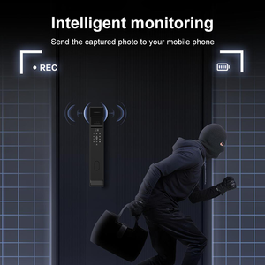 हॉट-सेलिंग स्मार्ट लॉक 3 डी चेहरे की बायोमेट्रिक पहचान फिंगरप्रिंट पासवर्ड घर के उपयोग के लिए उपयुक्त स्मार्ट डोर लॉक - Product Image 4