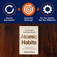 Atomic Habits de James Clear, livre de lecture pratique sur la formation des habitudes et le développement personnel