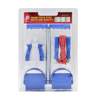 Set de Entrenamiento Físico de 3 Piezas, Material de Acero, PVC y PP, Cuerda de Tracción Multifuncional, Equipo de Ejercicio para Gimnasio en Casa