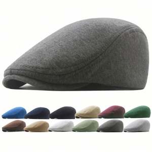 Gorra plana tipo boina de cúpula cálida para primavera y otoño, estilo europeo y americano, para mujer y hombre, con protección solar, venta al por mayor - Product Image 1