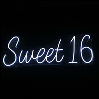 Décoration de fête de couleur changeante imperméable à l'eau led néon flexible joyeux anniversaire LED néon lettres signe