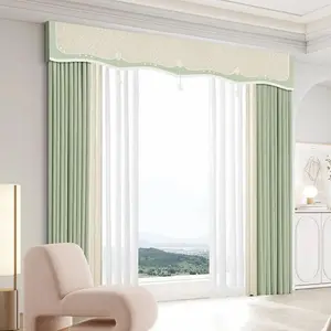 Lüks pencere polyester karartma kumaşı perdeler için oturma odası ev çocuk yatak pencere modern ev seti otel