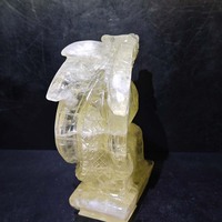 Statue de dragon en citrine cristalline au prix d'usine, artisanat en cristal fait main, pierre précieuse de haute qualité, décoration Feng Shui pour la maison, cadeau