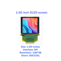 Layar OLED Hentet Baru Original 1,5 inci 128x128 Layar Persegi Driver SSD1351 Warna OLED LCD