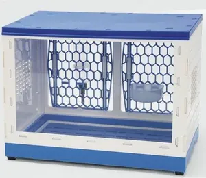 677-厂家价格合理台湾设计带碗和饮水器防风强力塑料宠物笼狗屋
